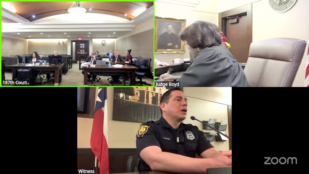 Officer reviews body camera footage in Eloquan disturbance case