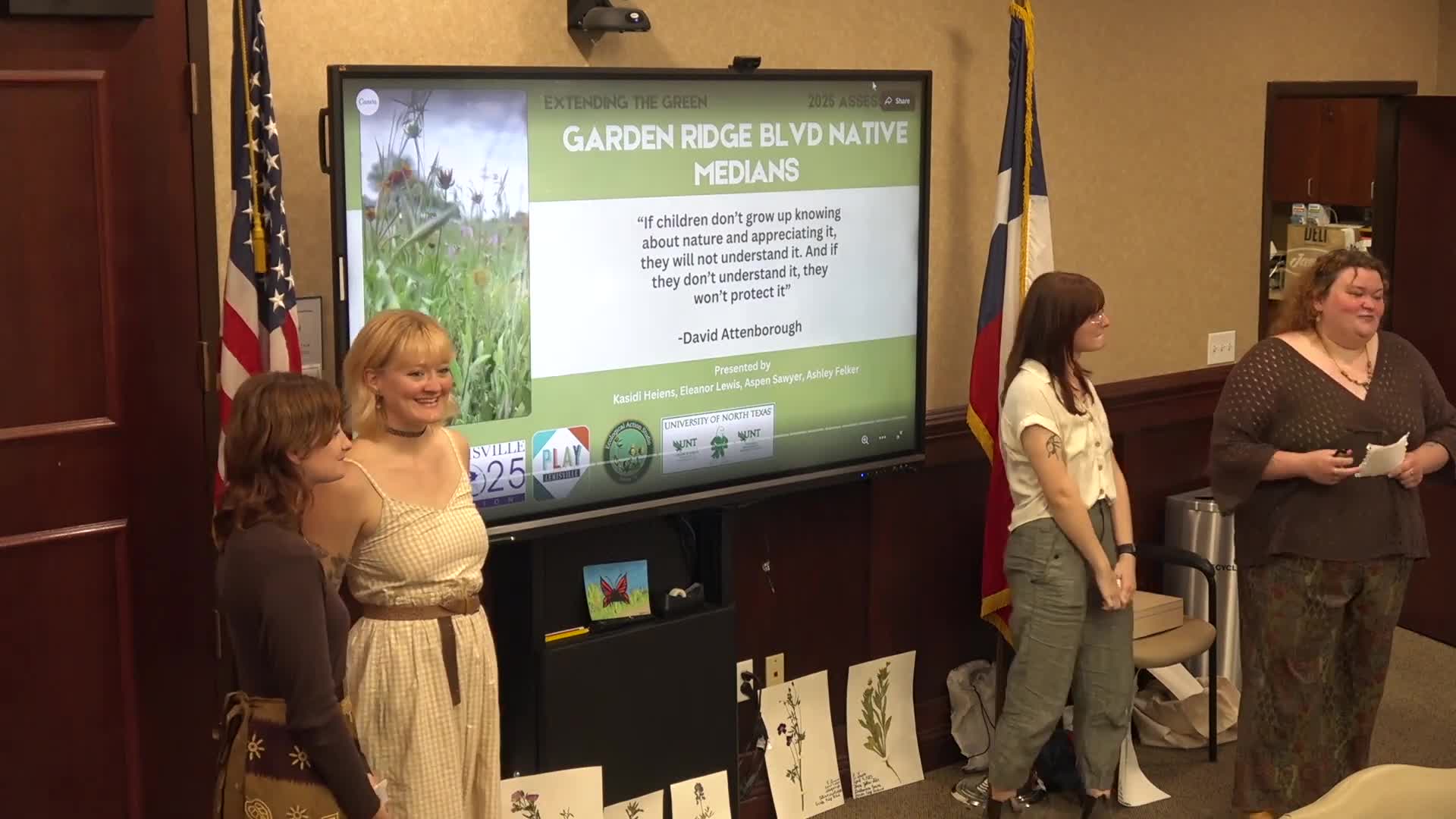 UNT ecology students present Garden Ridge Boulevard green space improvements