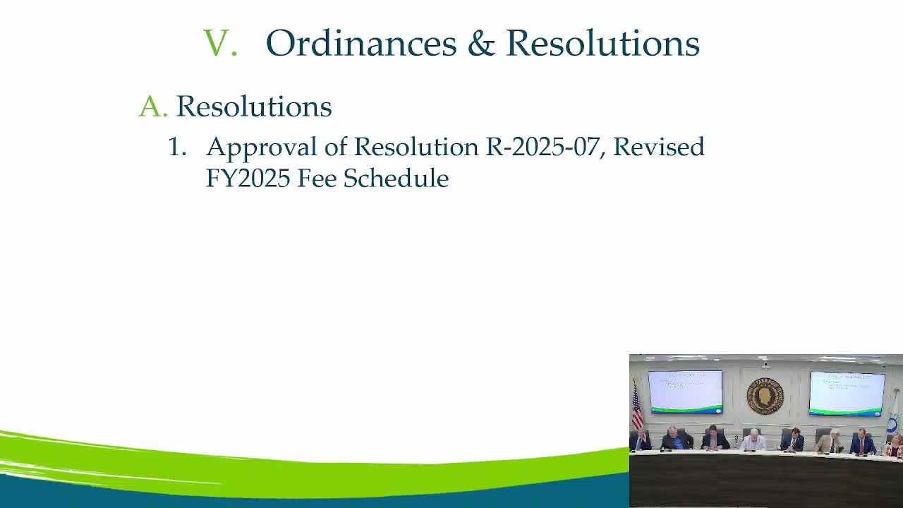 City Council approves revised 2025 fee schedule removing credit card processing fees