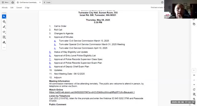 Tumwater commission clarifies March retest confusion, approves police entry-level eligibility list