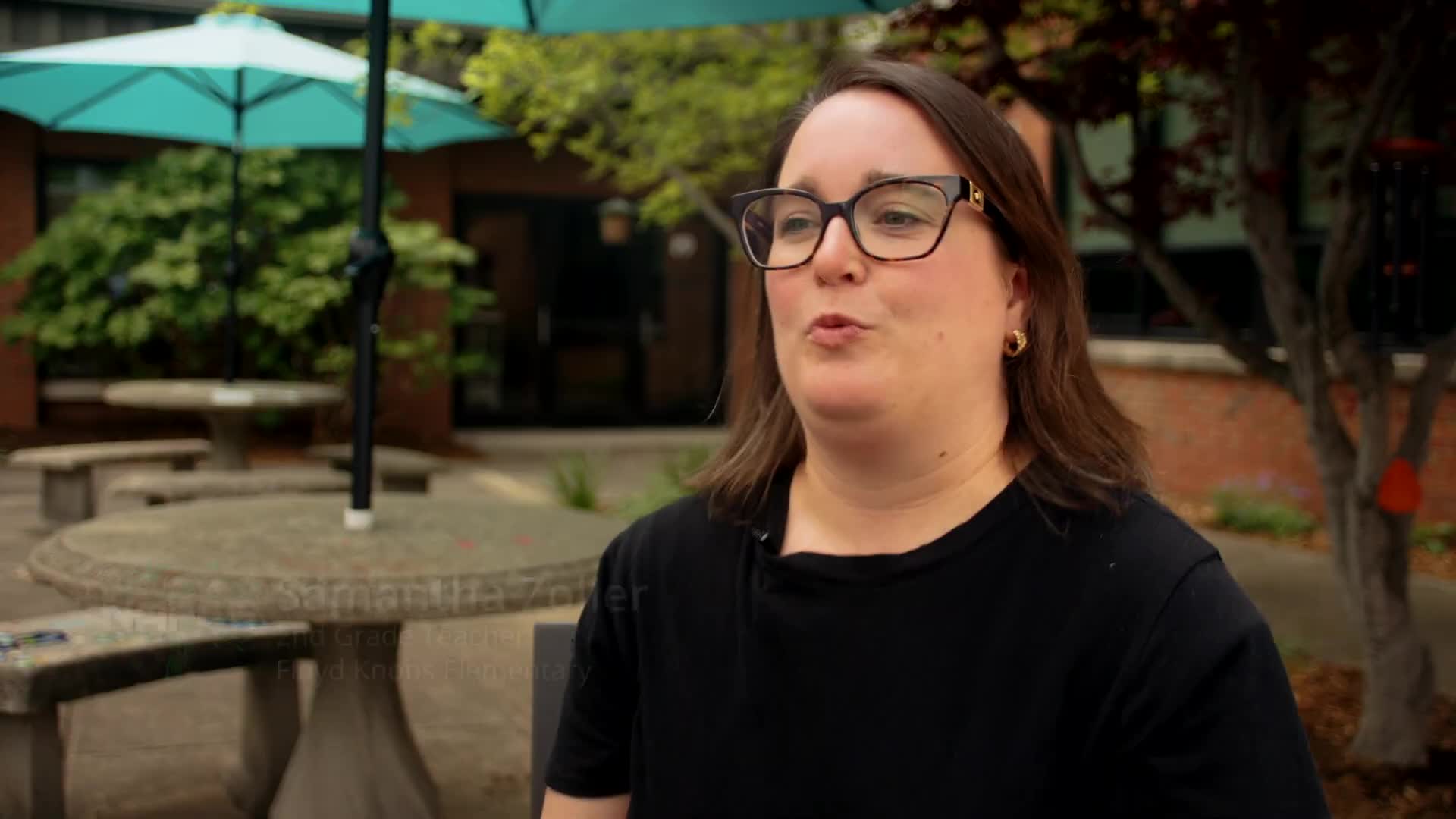 New Albany school used foundation grant to build outdoor classroom; students now maintain it