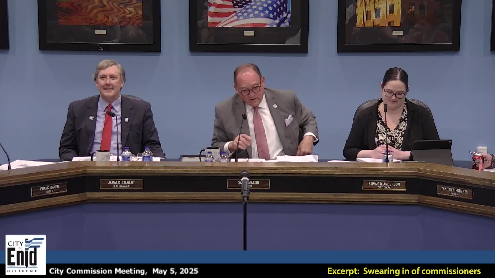 Enid welcomes new Commissioner Courtney Dennis alongside Whitney Roberts and Frank Baker