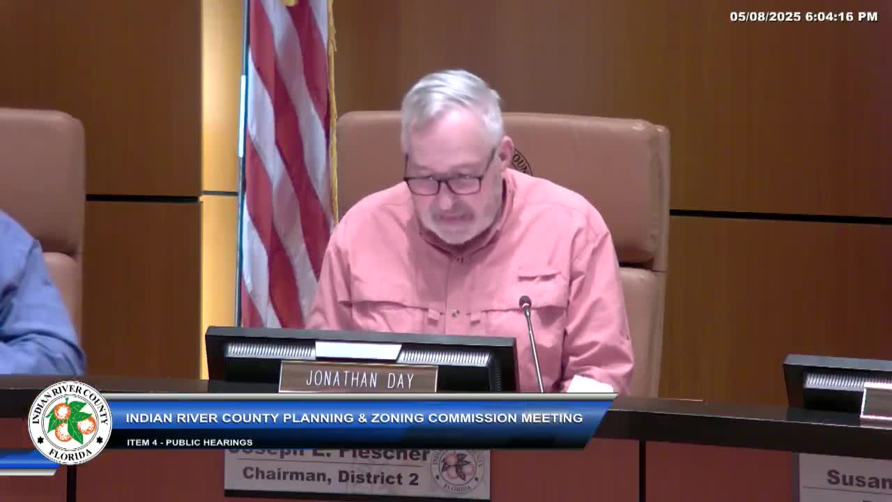 Indian River County Planning Commission reviews Sage Cottage rezoning from residential to multifamily