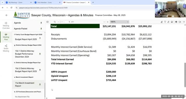 Finance committee approves purchase of CD with Ampersand to replace maturing Franzen CD