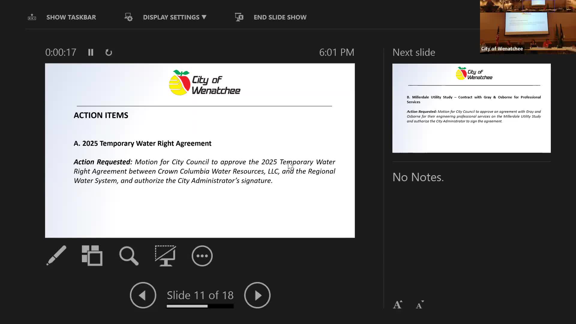 Council approves multi-year lease of regional water rights; annual revenue cited at roughly $197,790
