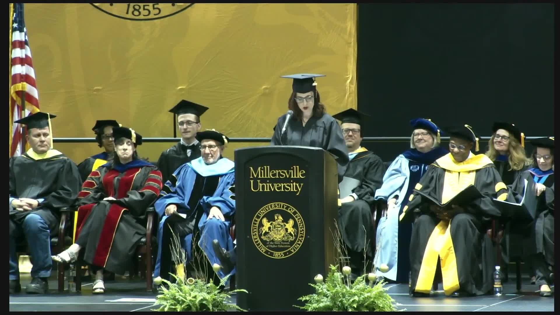 Doctor Daniel A. Wuba praises graduates at Millersville University's spring commencement ceremony