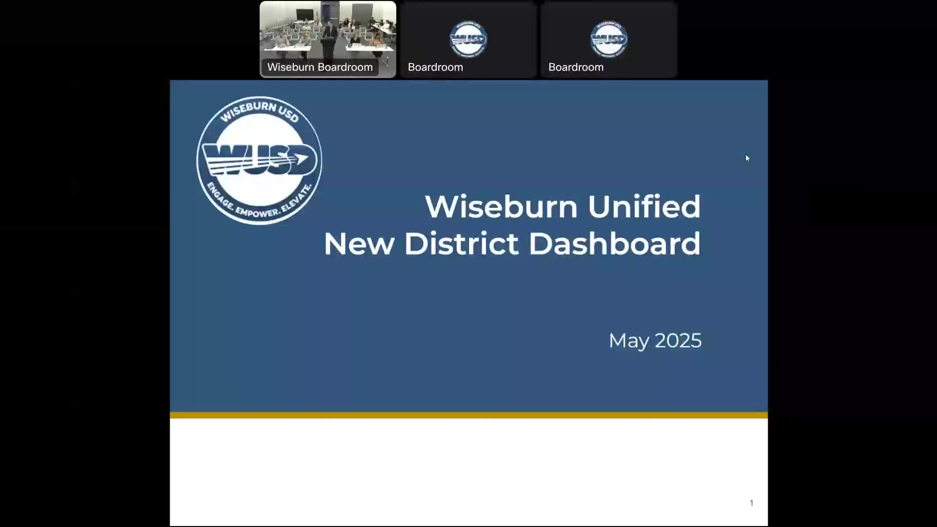 Consultant shows Wiseburn Unified draft dashboard to board; members ask for goals, privacy protections and predictive tools