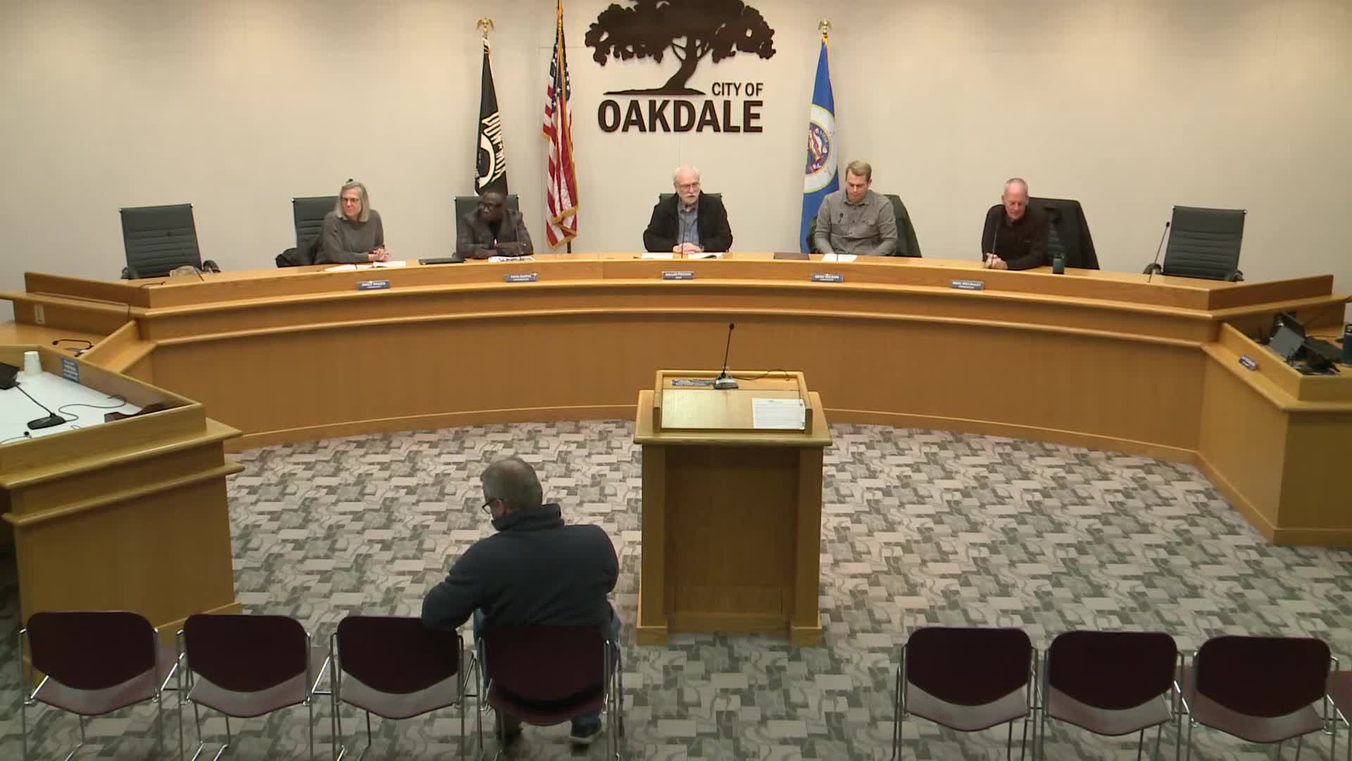 Council liaison Jake Ingebrechtsen bids farewell at Oakdale meeting