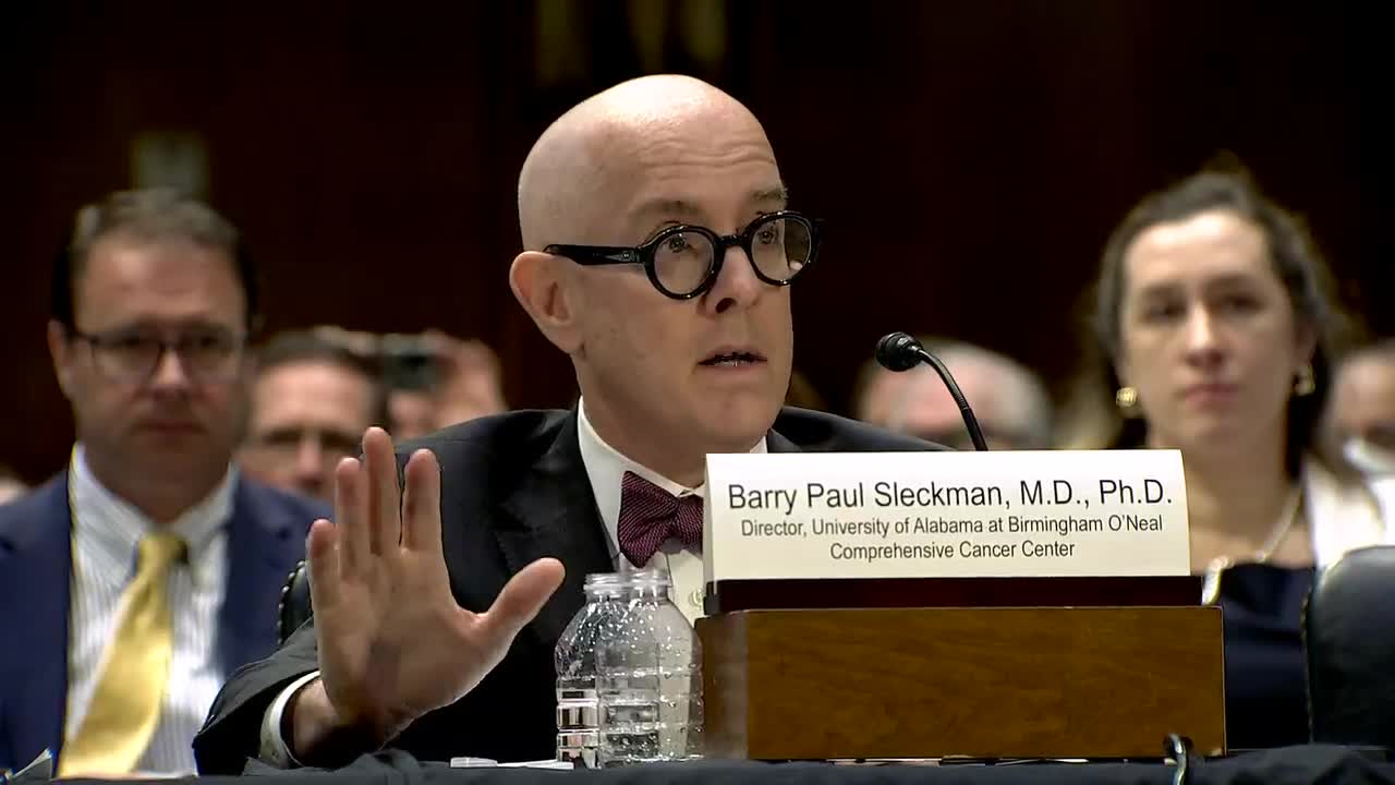 Barry Sleckman praises bipartisan support for cancer research at UAB