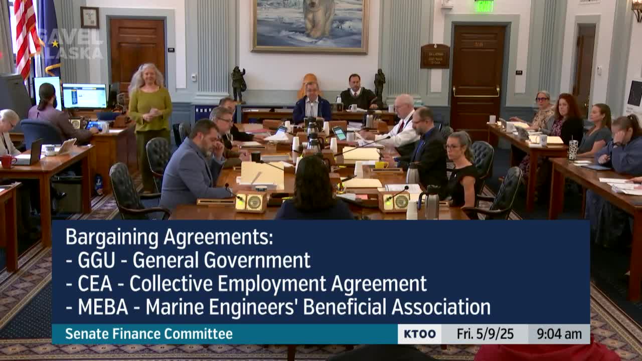 Senate Finance hears FY26 bargaining amendments totaling $84.5 million, UGF $35 million
