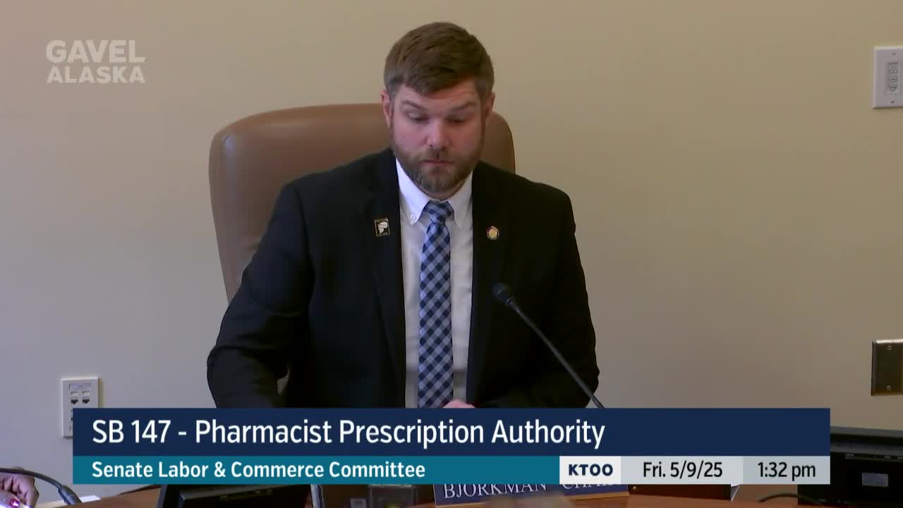 Alaska Senate Committee advances bill to expand pharmacists' patient-care authority, excludes abortion‑inducing drugs