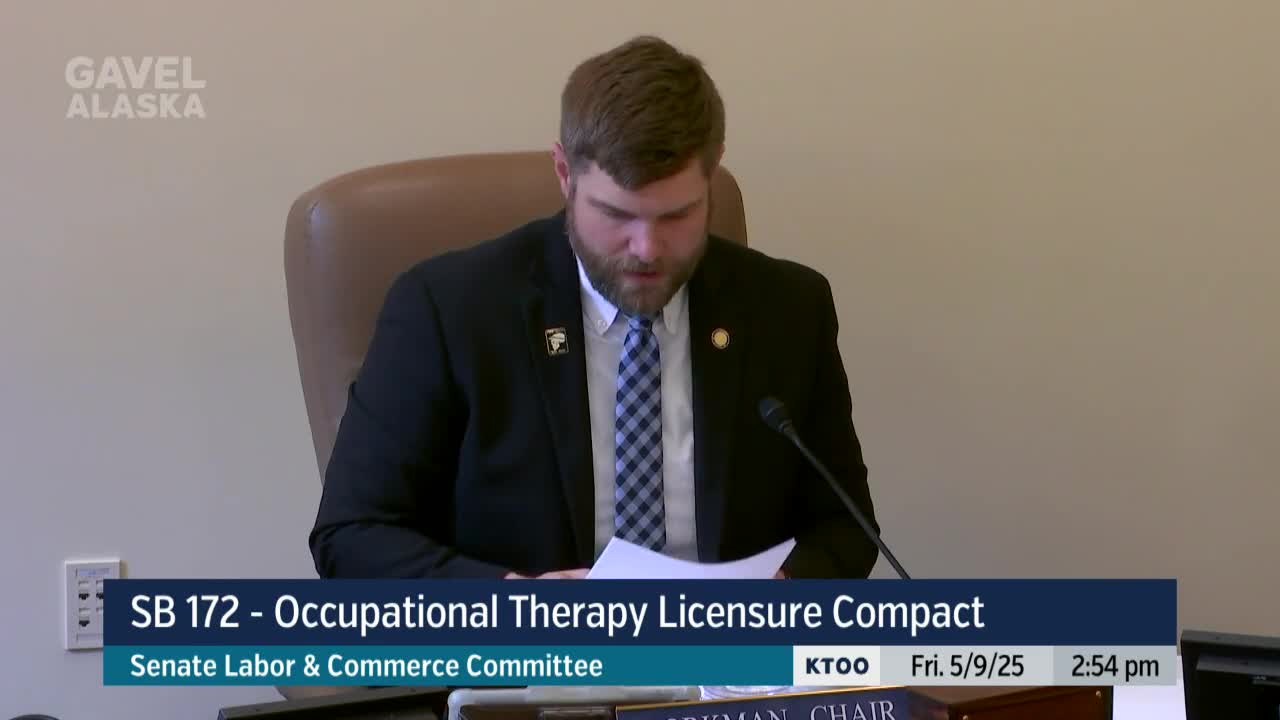 Committee hears support for occupational therapy licensure compact to ease interstate practice