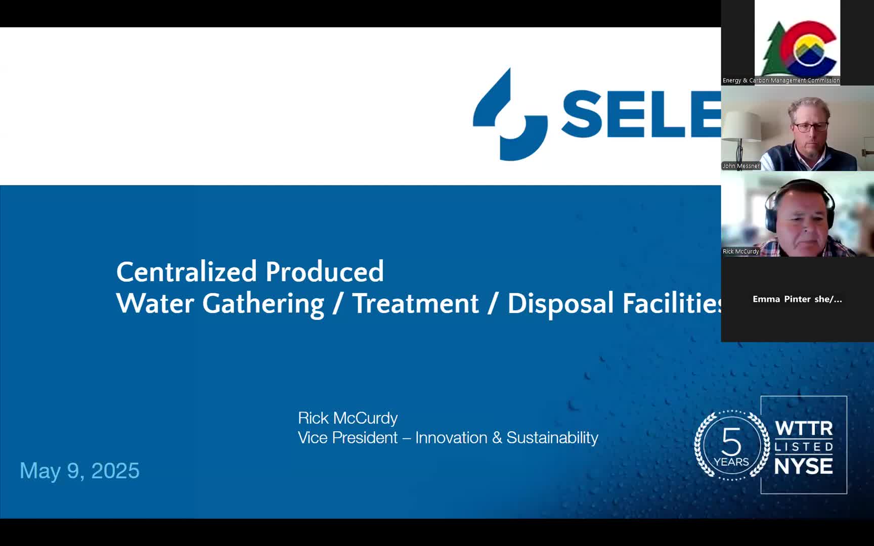 Select Water Solutions discusses produced water reuse in Permian Basin meeting