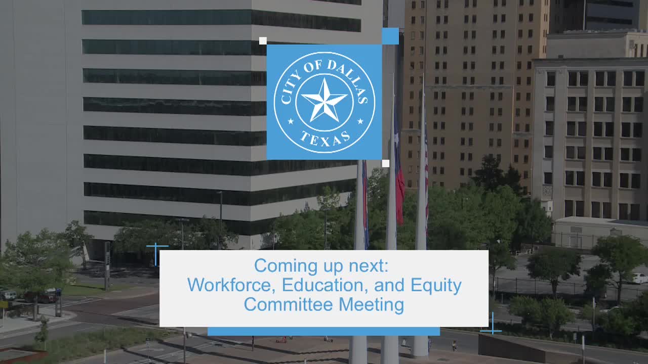 Dallas Workforce Education Committee Discusses Youth Employment and Economic Opportunities