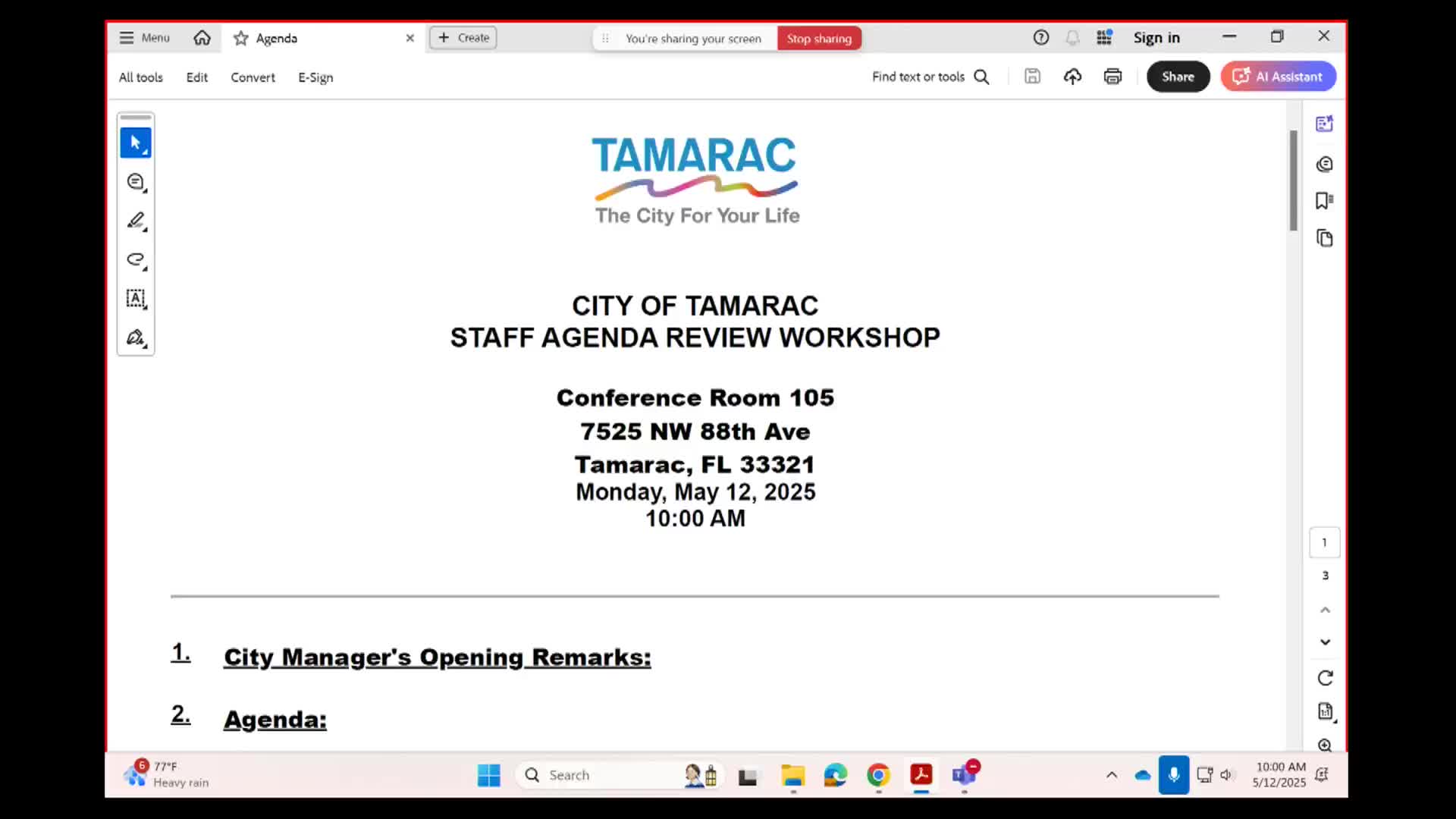 Tamarac City Council Celebrates Mother's Day and Prepares for Graduation Ceremony