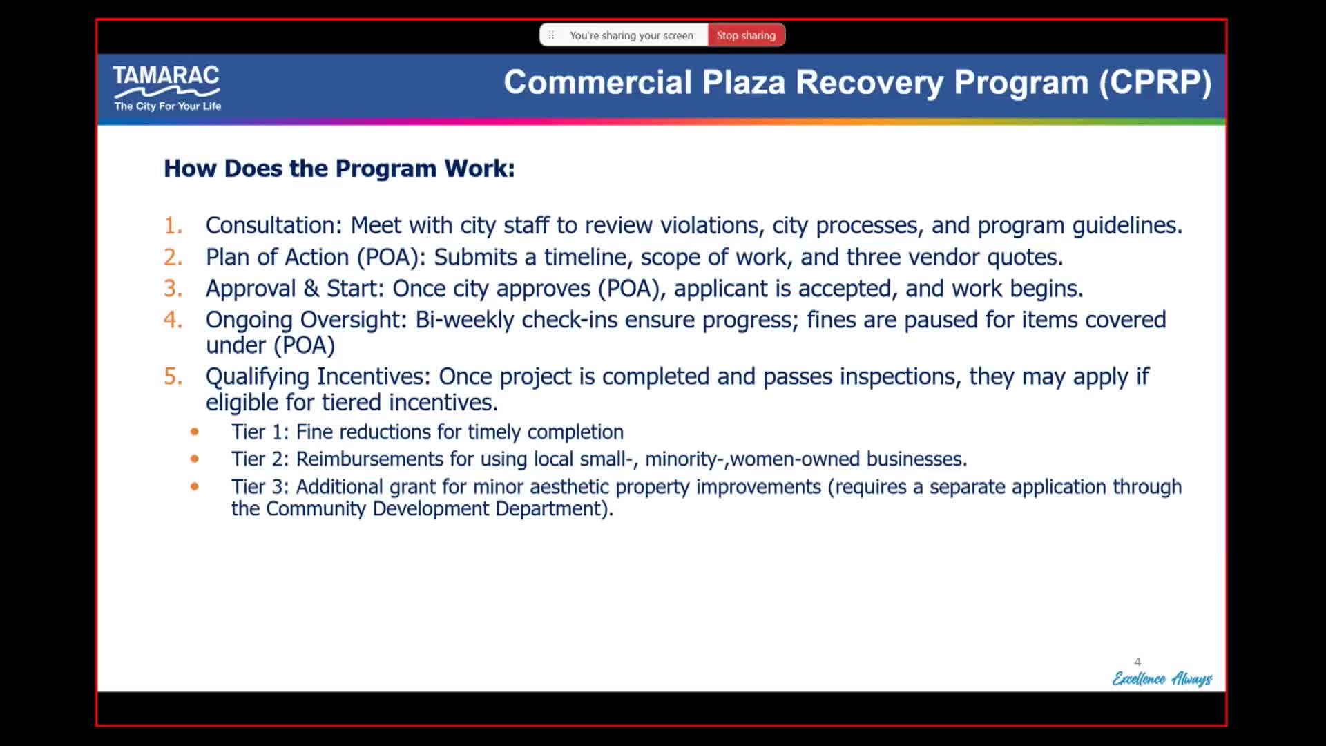 Tamarac City Introduces Tiered Incentive Programs for Plaza Renovation and Small Business Support