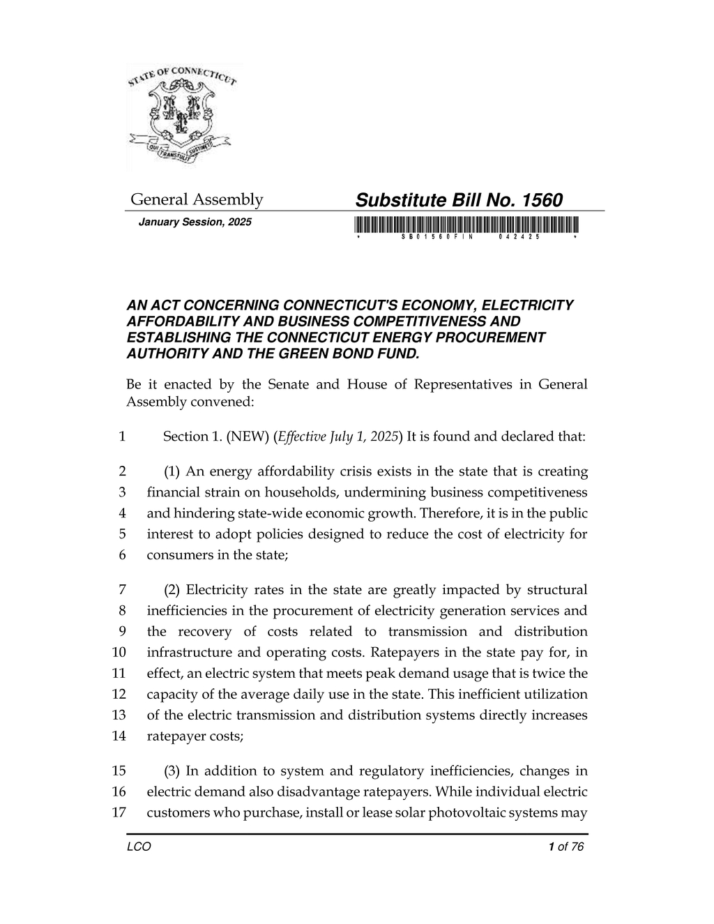 Connecticut establishes Energy Procurement Authority to combat electricity affordability crisis