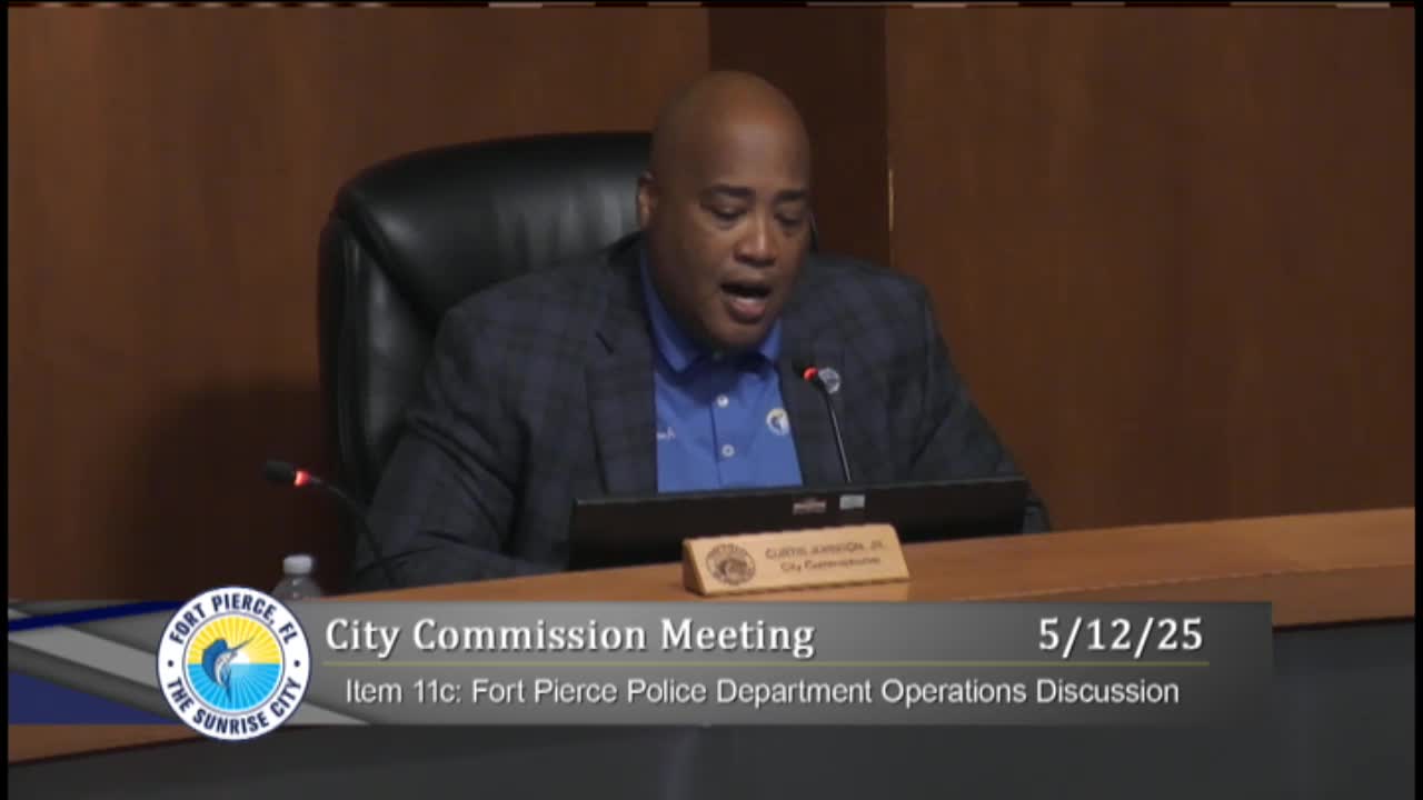 Fort Pierce commissioners discuss urgent police funding and crime reduction strategies