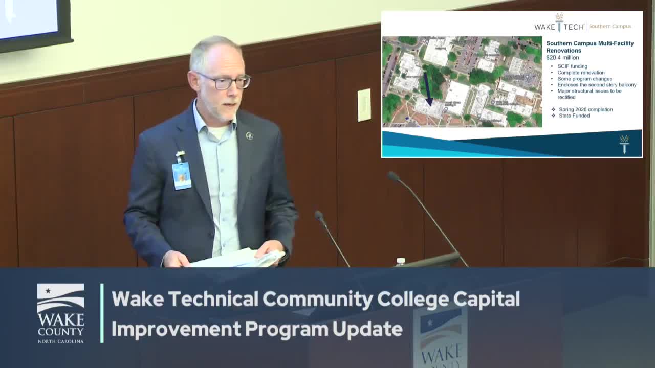 Wake Tech outlines $91M funding request for FY '26 capital improvement projects