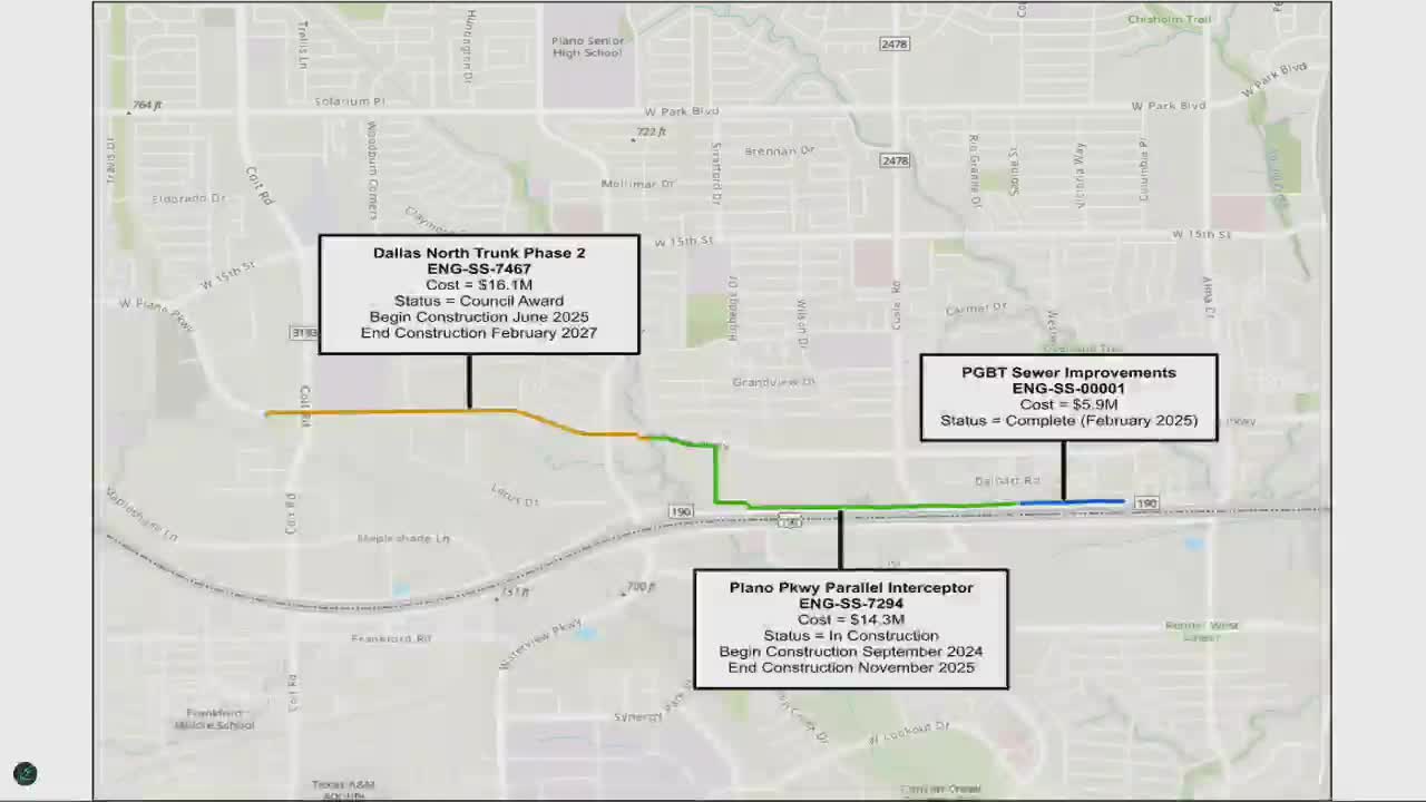 Plano City Council approves $16M sewer line project along PGBT corridor