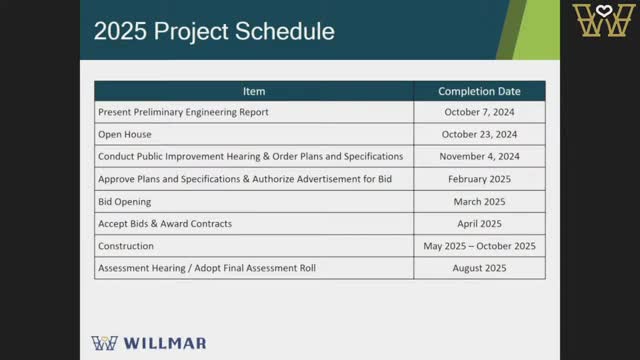 Public hearing addresses County Road assessments impacting local residents in Wilmer