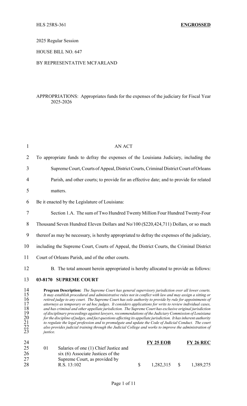 Louisiana Judiciary Commission outlines $27B budget for judicial misconduct oversight