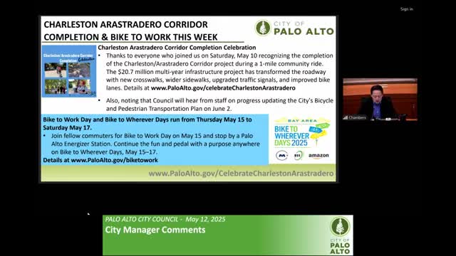 Palo Alto celebrates Charleston Project completion and promotes upcoming cycling events