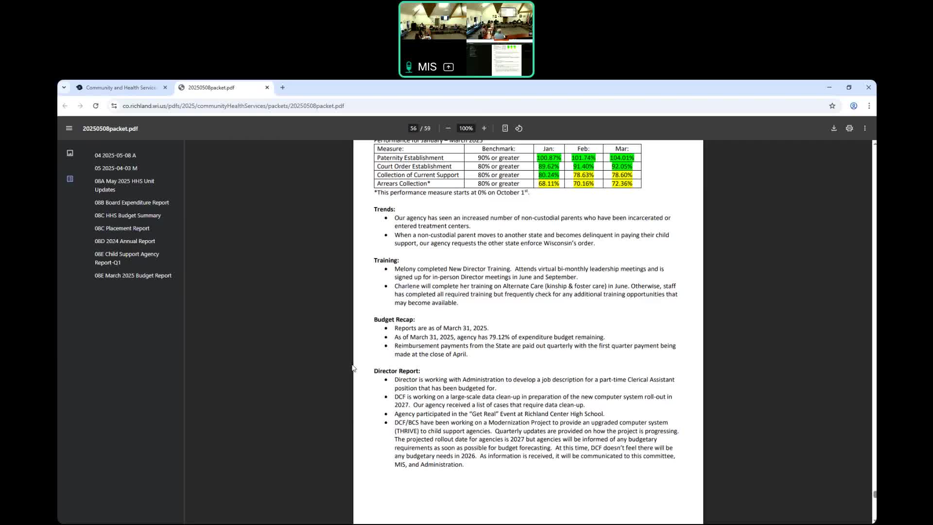 Richland County Health & Human Services highlights financial surplus, Tyler system rollout and staffing needs