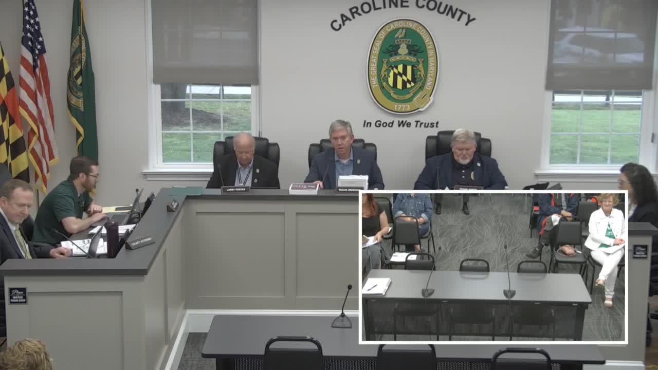 Sabrina criticizes Caroline County Commissioners for budget cuts during public comment session