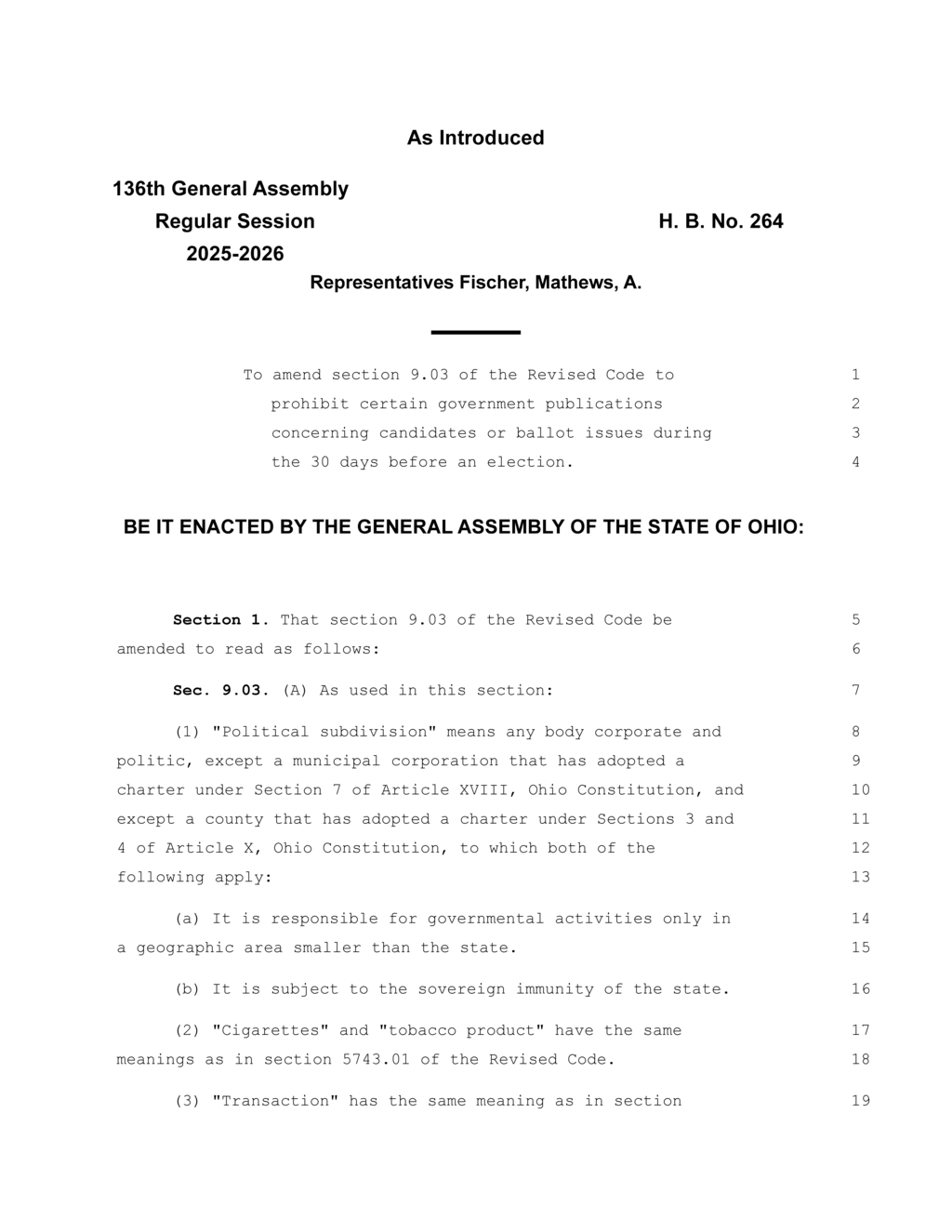 Ohio House introduces bill to restrict election-related government publications