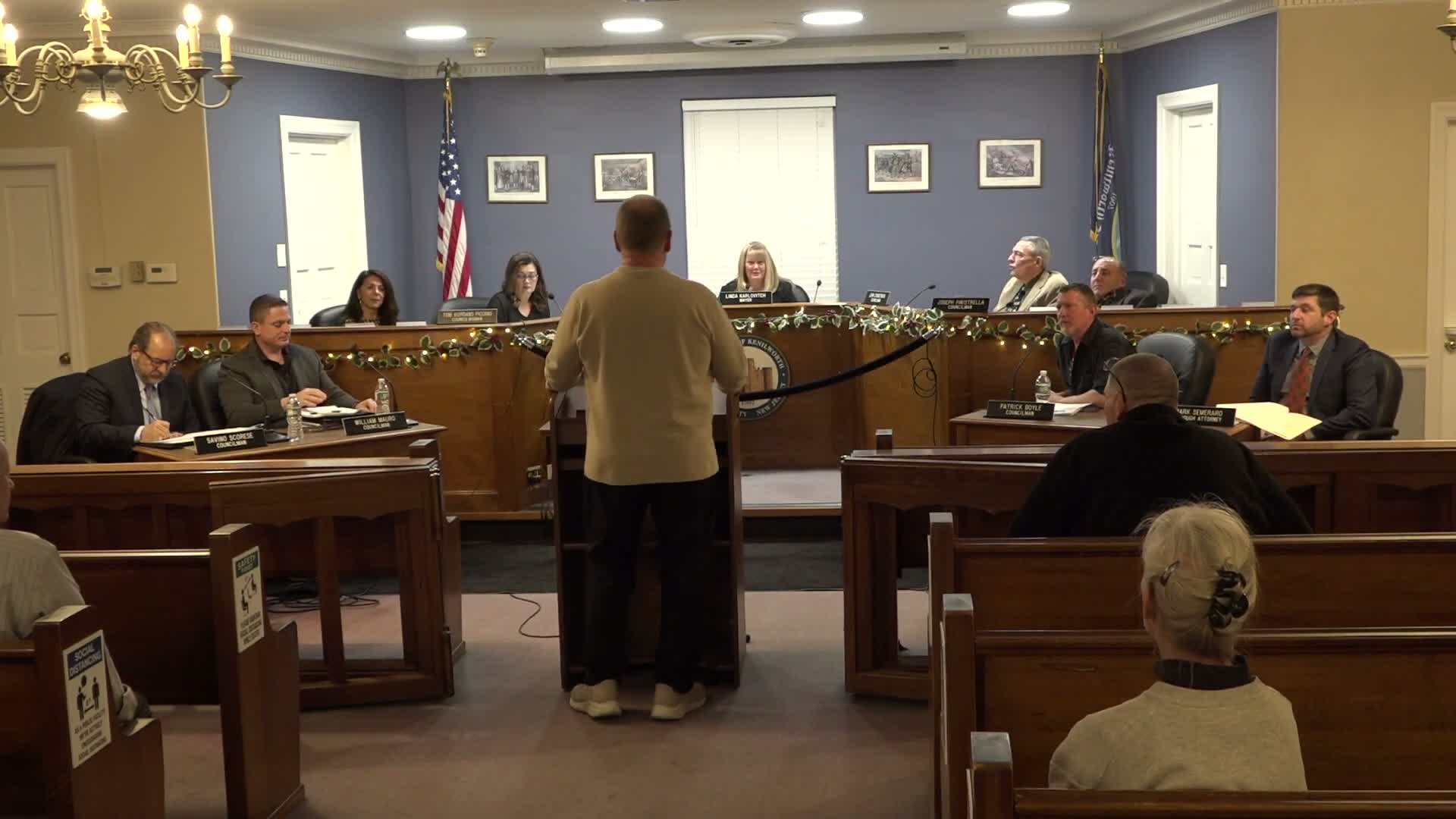 Residents press Kenilworth council on speeding, truck traffic and a water-main failure tied to county utility work