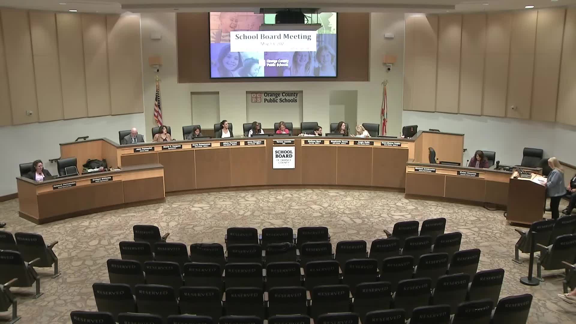 Ocassa president McHale highlights partnership initiatives at Orange County school board meeting