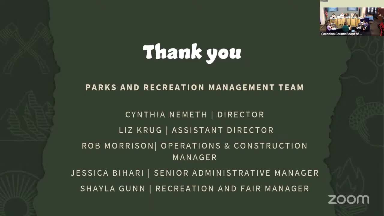 Coconino County Supervisors discuss Fort Tuthill Park and economic development strategies