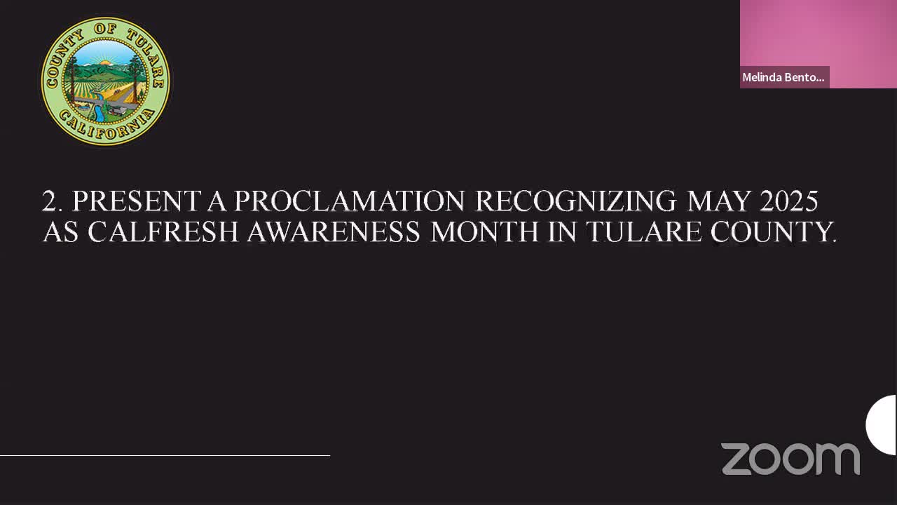 Tulare County recognizes May 2025 as CalFresh Awareness Month to combat hunger
