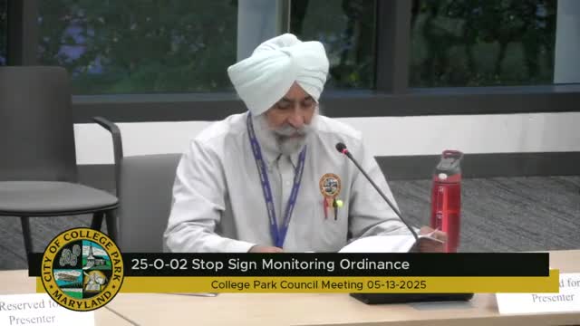 College Park Council approves stop sign monitoring system for enhanced safety