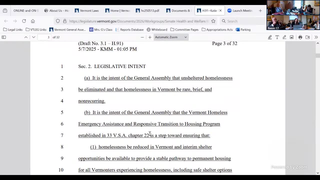 Vermont Assembly aims to eliminate unsheltered homelessness through increased shelter support