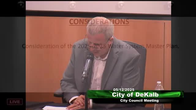 City manager outlines DeKalb's 2025 water system master plan improvements