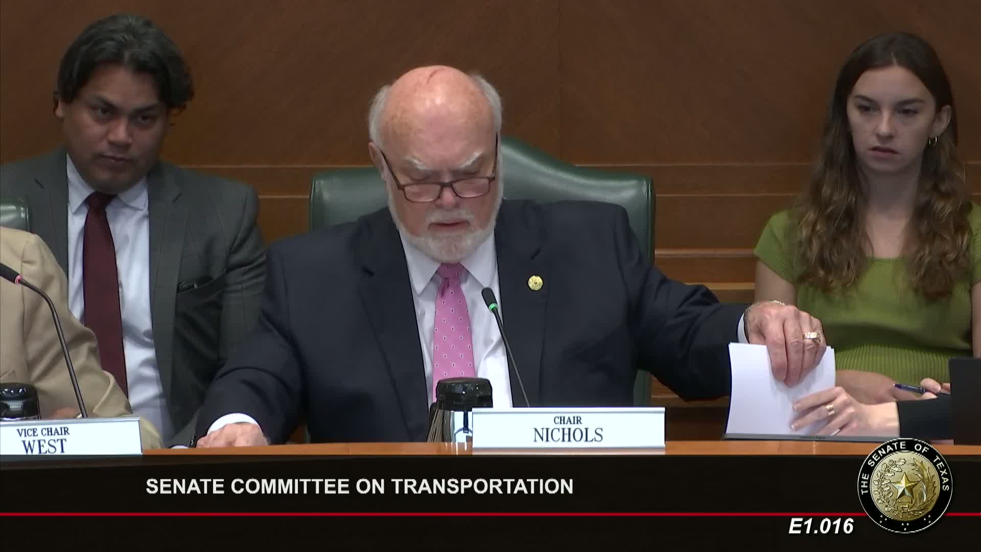 Senator West leads final vote on pending legislation