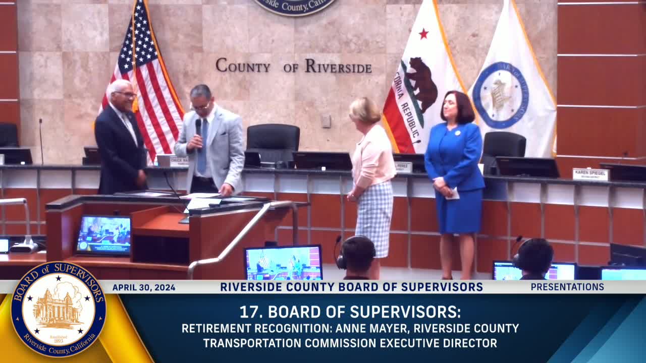 Anne Mayer retires after 18 years leading Riverside County Transportation Commission