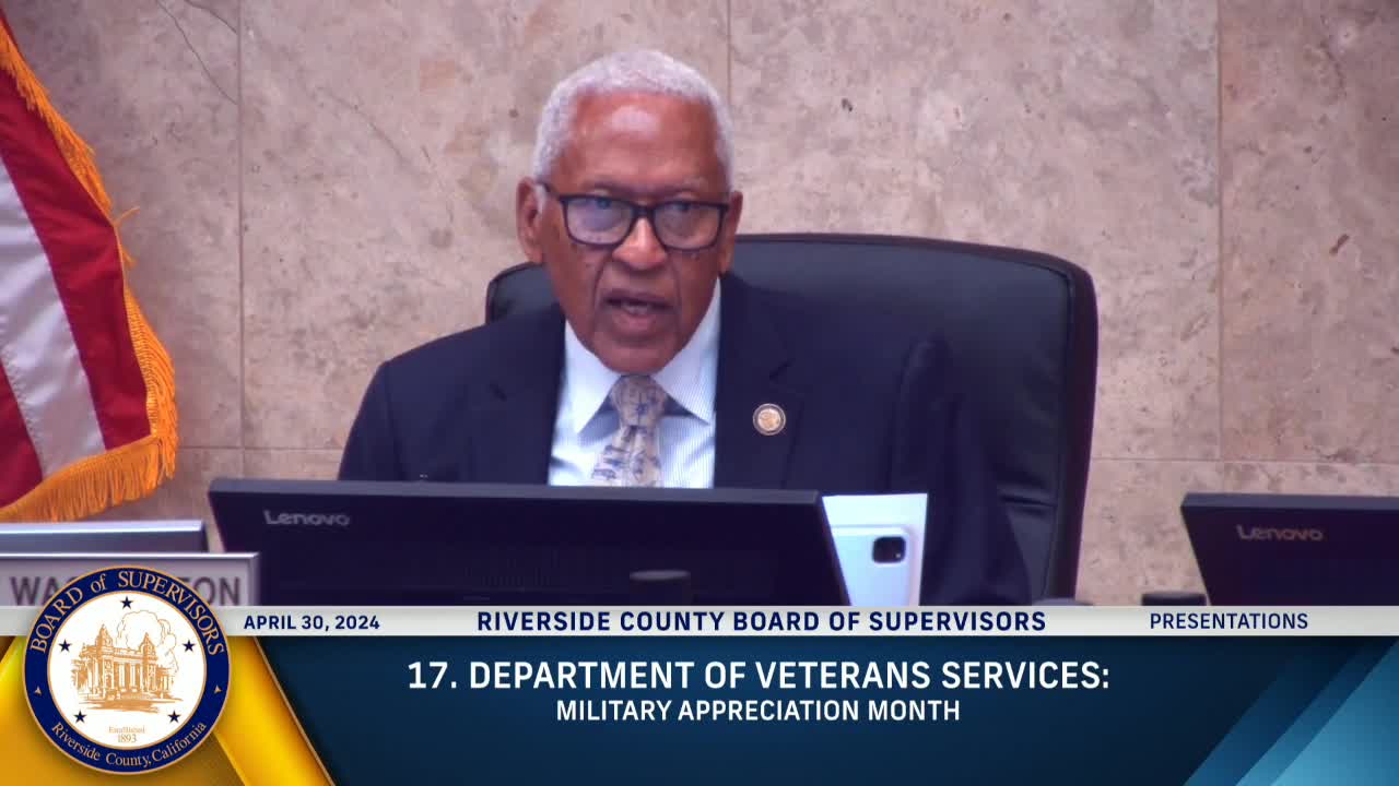 Supervisor Jeffreys seeks vote change during veterans appreciation discussion
