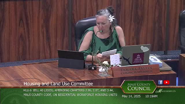 Maui Council discusses affordable housing distribution and community needs