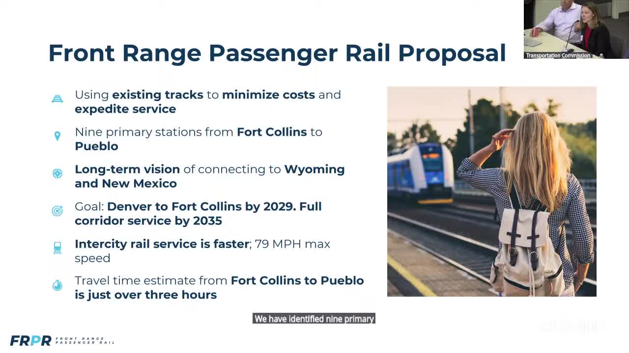 Colorado moves to establish new passenger rail service from Fort Collins to Pueblo by 2035
