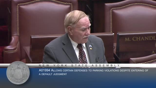 Assembly passes bill to automatically dismiss parking tickets with missing information