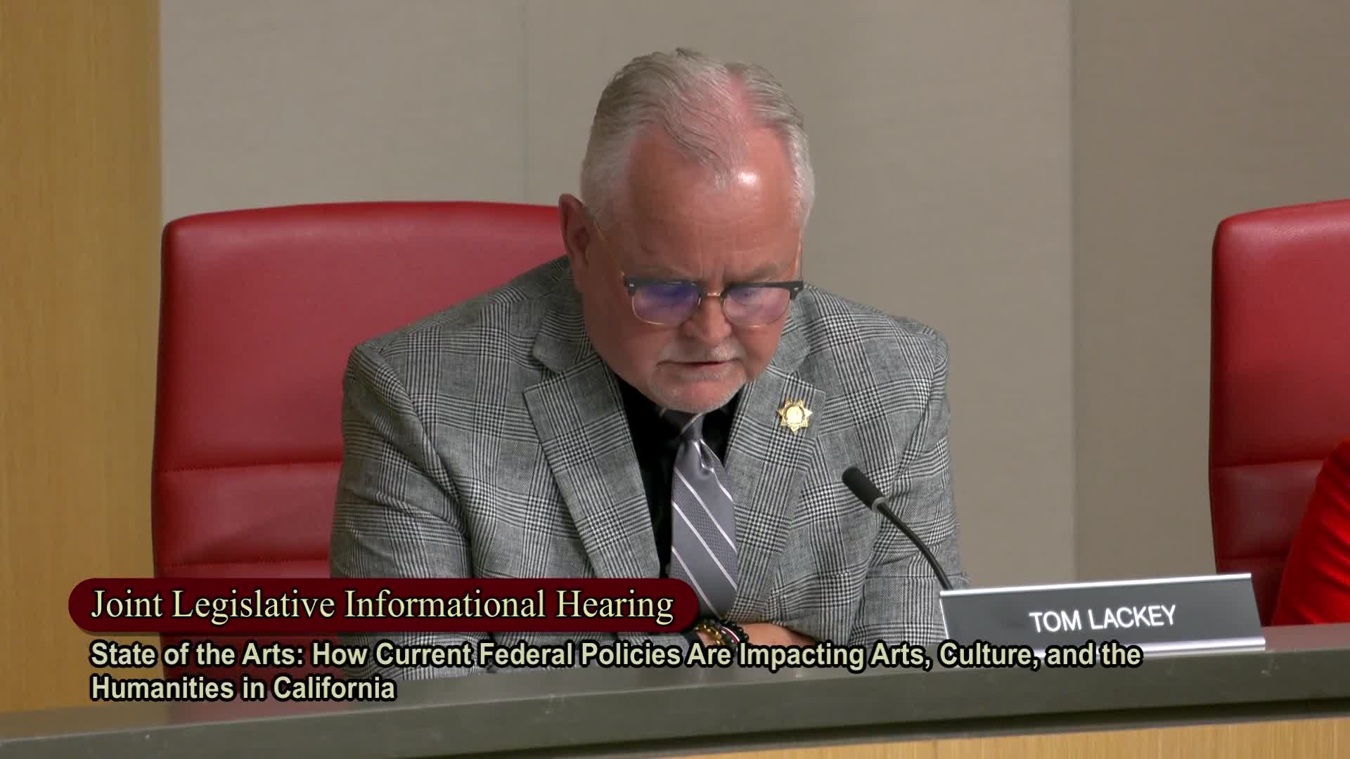 Erin Harkey discusses ideological diversity in arts at California committee meeting