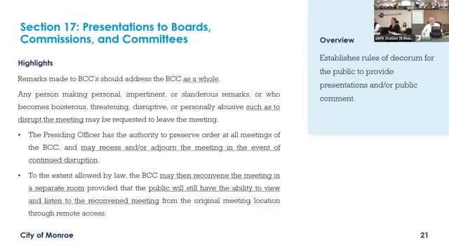 Council discusses deescalation tactics for unruly public meetings