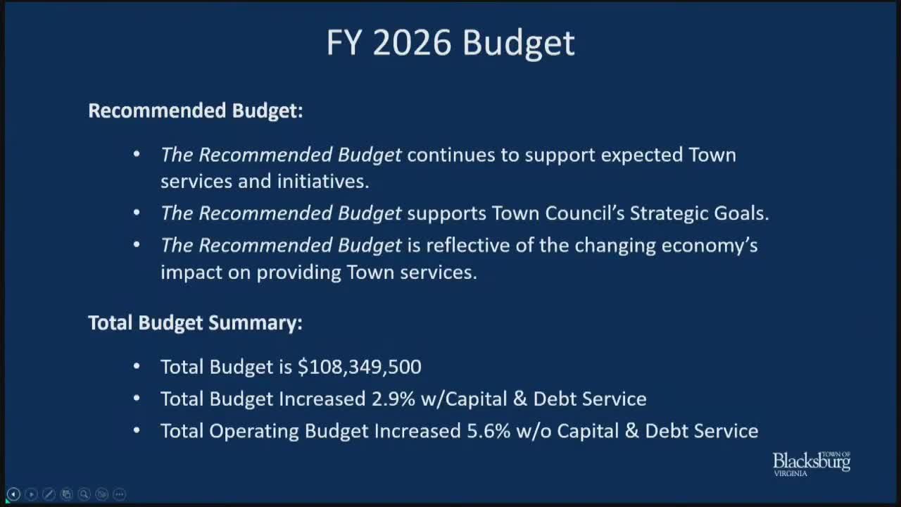 Blacksburg Council approves $108M budget with 5.6% increase for 2023