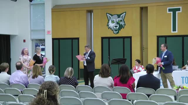 South Middle School celebrates retirements of Marie Mossano and Jim Morrison