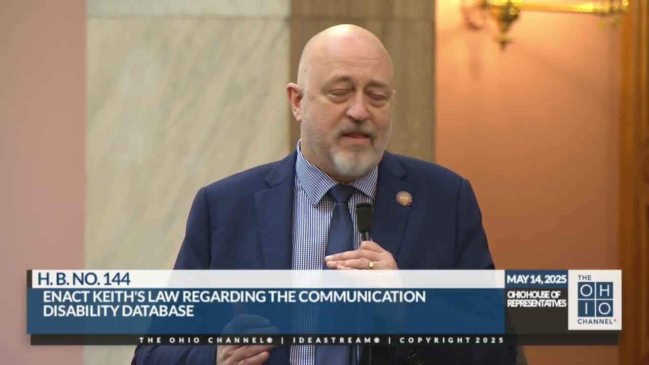 Ohio House passes Keith's Law for special needs database to enhance law enforcement interactions
