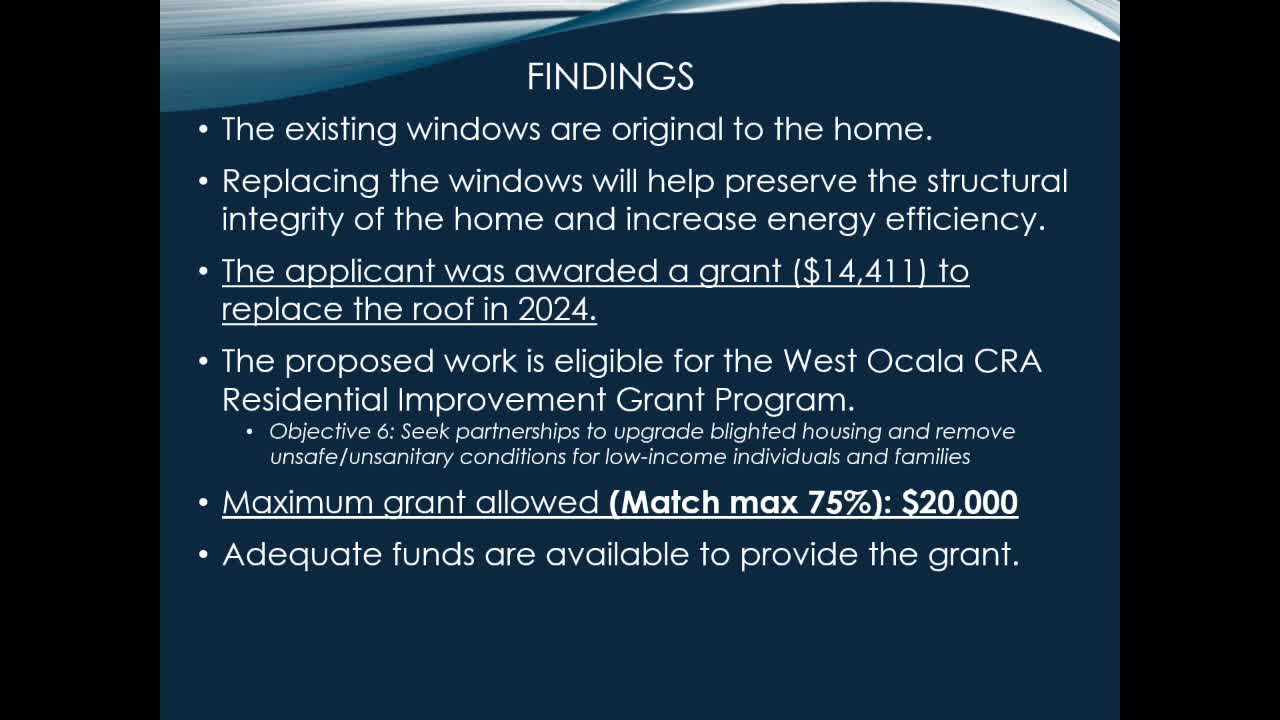 Advisory board approves grant for home renovation despite questions on occupancy guidelines