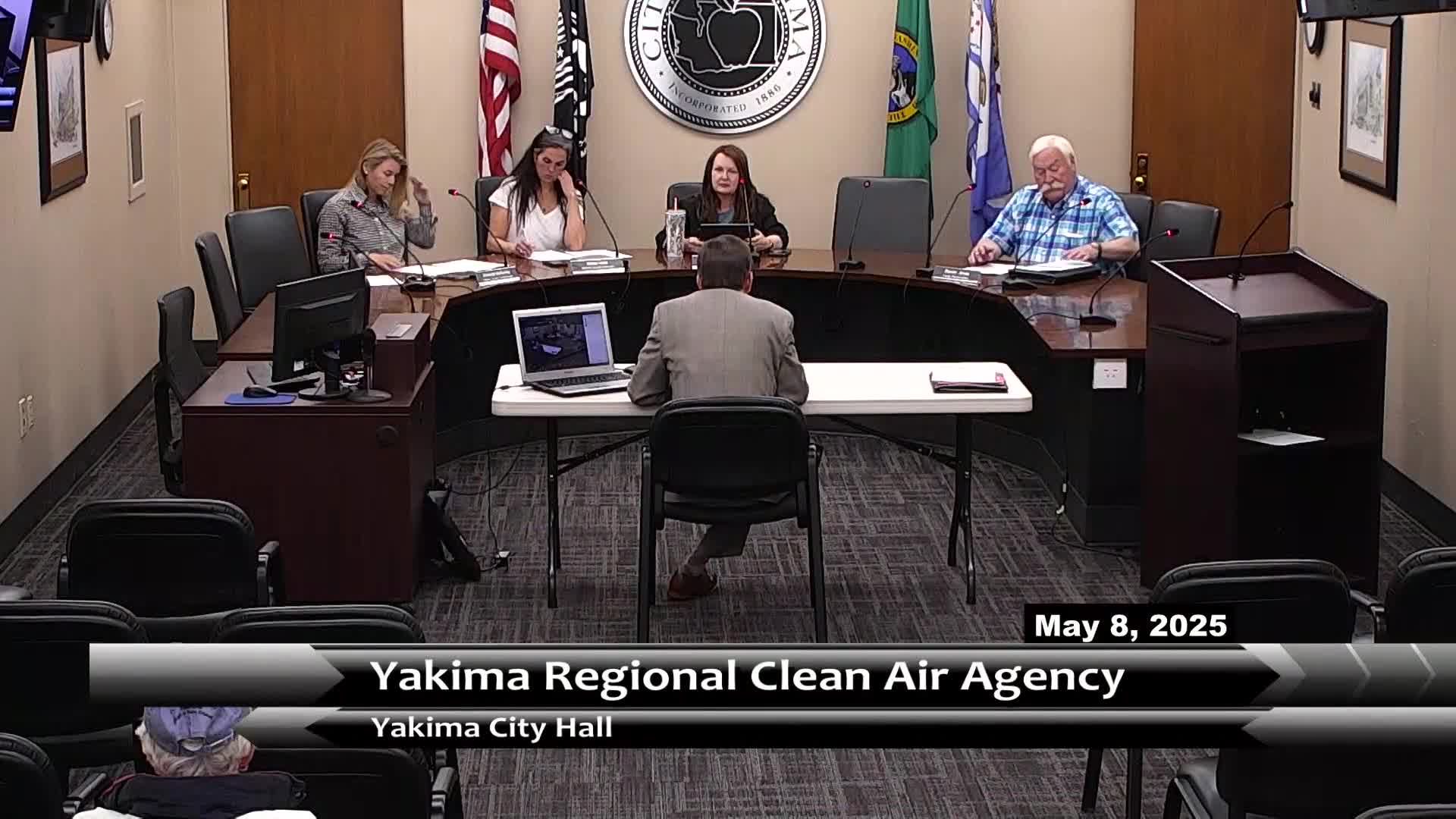 Yakima clean-air board hears federal funding risk for FY2025-26; members ask to remove 3% COLA from draft budget